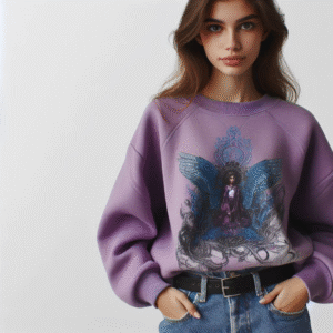 Ženski duks sa slikom devojke sa krilima